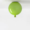 Kids Balloon Plastic Ceiling Light With Semi Mount And 1 - Light Fixture Green