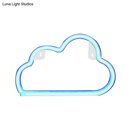 Kids Bedroom Plastic Cloud Wall Light - White Led Night Lighting Idea