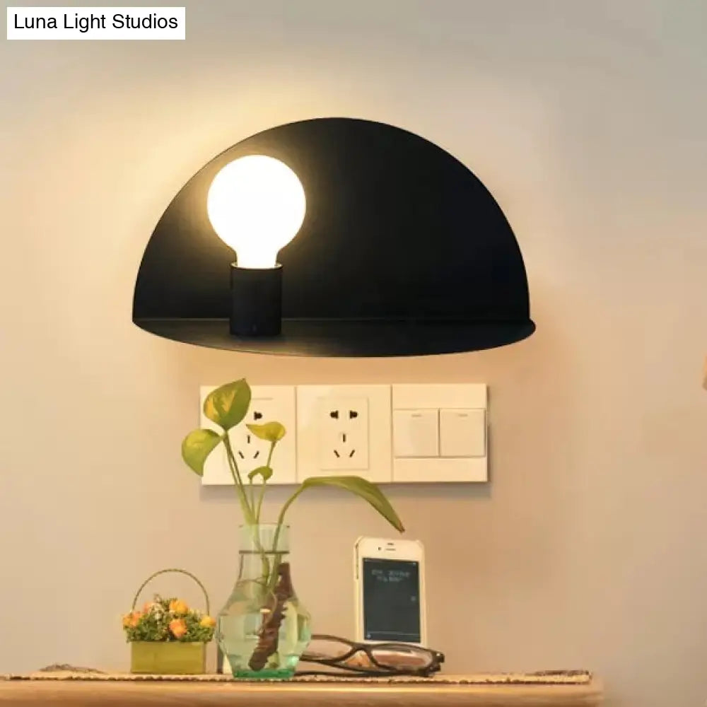 Kids Bedroom Wall Light - Nordic Style Open Bulb Sconce