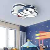 Kids Bee Design Led Ceiling Lamp - Blue Flush Mount Lighting For Children’s Room Acrylic