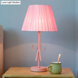Kids Candy Colored Desk Light For Girls Bedroom - Foldable Tapered Shade And Study-Ready