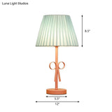 Kids Candy Colored Desk Light For Girls Bedroom - Foldable Tapered Shade And Study-Ready