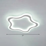 Kids’ Cartoon Acrylic Led Flushmount Ceiling Light With White Pentacle Design / 21’