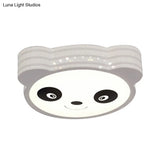 Kid’s Cartoon Flush Mount Ceiling Light: Modern Acrylic Fixture In White
