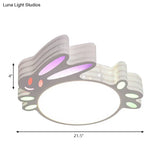 Kid’s Cartoon Flush Mount Ceiling Light: Modern Acrylic Fixture In White