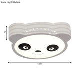 Kid’s Cartoon Flush Mount Ceiling Light: Modern Acrylic Fixture In White