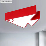 Kids’ Cartoon Triangle Fish Ceiling Lamp - Led Flush Mount Light For Child’s Bedroom Or Living Room