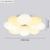 Kids Flower Flush Mount Lighting - 1 Light Plastic Ceiling Fixture For Girls Bedroom