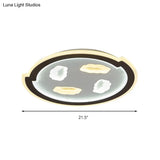 Kids’ Led Black Ceiling Light With Cloud Design For Baby Room And Hallway