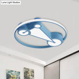 Kids’ Led Ceiling Lamp In Acrylic Geometry Design - White/Pink/Blue