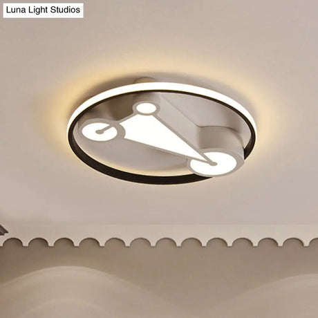 Kids’ Led Ceiling Lamp In Acrylic Geometry Design - White/Pink/Blue