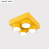 Kids Led Ceiling Light Fixture - Colorful Building Block Design’