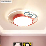 Kids Led Ceiling Light With Bow Design In Pink/Blue Finish Warm/White Available 18’/23’ Dia