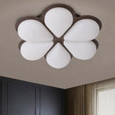 Kid’s Led Flush Mount Ceiling Light In Grey/White/Coffee For Bedroom Coffee