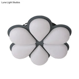 Kid’s Led Flush Mount Ceiling Light In Grey/White/Coffee For Bedroom