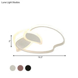 Kids’ Led Flush Mount Ceiling Lighting With Apple Aluminum Frame - Pink/White/Black Options