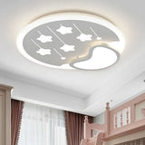 Kids Meteor Shower Ceiling Light: Acrylic White Led Lamp For Kindergarten Foyer /