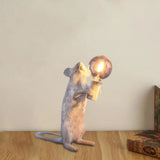 Kids Resin Mouse Night Light - Whimsical Bedside Table Lamp With 1 White Bulb / B