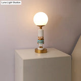 Kids Soldier Bedside Lamp: Resin Nightstand With Shade Table Lighting (1 Bulb)