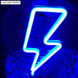 Kids Usb Charging Led Night Lamp - Thunderclap Shaped Plastic White Table Light For Decoration
