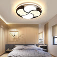 Kid’s Windmill Flush Mount Light: Acrylic Led Ceiling Lamp For Nursing Room In Black & White