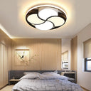 Kid’s Windmill Flush Mount Light: Acrylic Led Ceiling Lamp For Nursing Room In Black & White