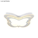 Kindergarten Ceiling Light Fixture: Cartoon Flush Mount With Butterfly Acrylic Design
