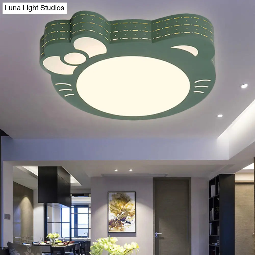 Kindergarten Kitty Ceiling Light: Acrylic Art Decor Led Flush Mount