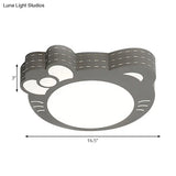 Kindergarten Kitty Ceiling Light: Acrylic Art Decor Led Flush Mount
