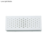 Laser Cut Minimalist Rectangle Box Wall Sconce: White Gypsum 1 Head Bedroom Light Fixture