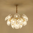 Layered Scallop Hanging Light - Nautical Gold Glass Pendant Chandelier (15/20 Bulbs) 15 /