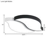 Leaf Flush Mount Light Fixture - Nordic Acrylic Ceiling In Black And White With Warm/White