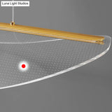 Leaf Shaped Acrylic Led Suspension Light - Natural Elegance For Dining Room