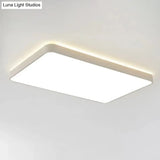 Led Acrylic Ceiling Lamp: Modern Simplicity Flush-Mounted Grey/White Warm/White Light - Bedroom