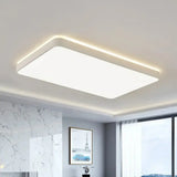Led Acrylic Ceiling Lamp: Modern Simplicity Flush-Mounted Grey/White Warm/White Light - Bedroom