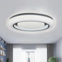 Led Bedroom Flushmount Ceiling Lamp Modern Black And White Circle Acrylic Shade Warm/White Light