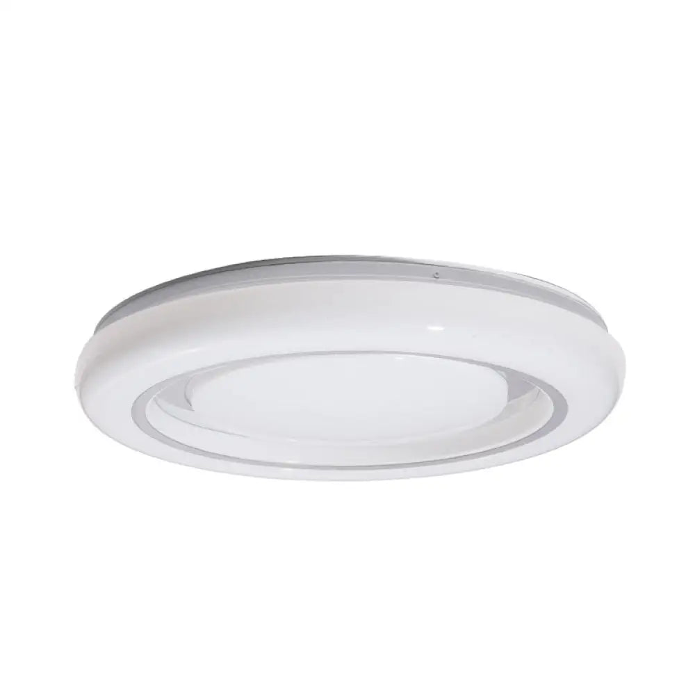 Led Bedroom Flushmount Ceiling Lamp Modern Black And White Circle Acrylic Shade Warm/White Light