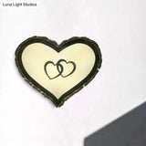 Led Bedroom Wall Sconce With Heart-Shaped Crystal Shade In Warm/White Light - Simple & Chic Lighting
