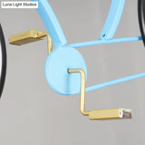 Led Bicycle Pendant Chandelier - Acrylic Kids Bedroom Light Fixture