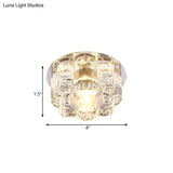 Led Blossom Flush Mount Clear K9 Crystal Ceiling Lamp For Living Room In Multi Color