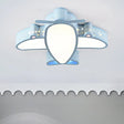 Led Cartoon Ceiling Lamp For Boys Bedroom - Acrylic And Metal Plane Flush Mount Light With
