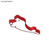 Led Cartoon Seal Ceiling Light With Colorful Acrylic Shade - Flush Mount Fixture