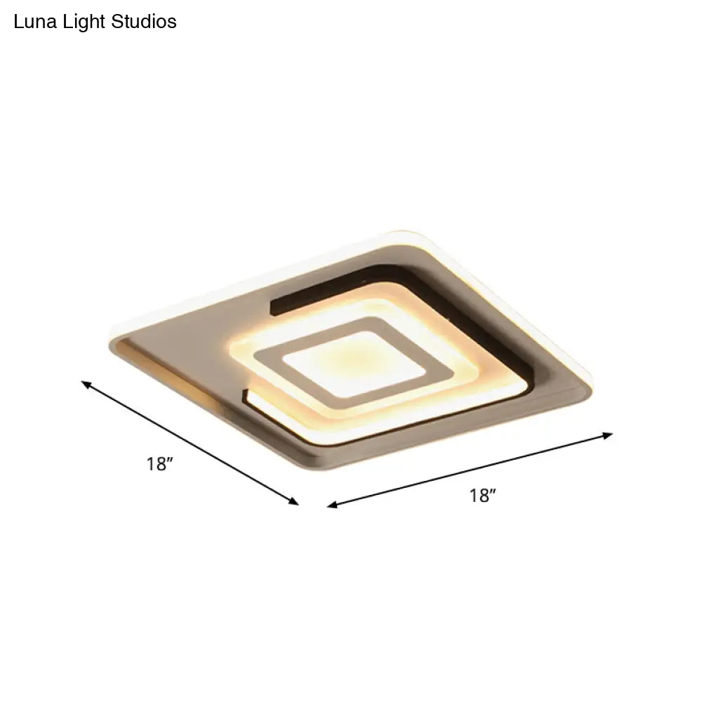 Led Ceiling Lamp - Simple Style Acrylic Ultrathin Flush Mount In Warm Or White Light