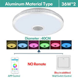 Led Ceiling Light Bluetooth And Music With Colourful Dimmer Rgb Remote Control For Living Room