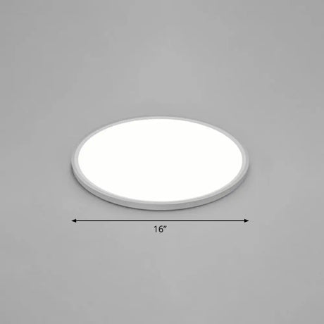 Led Ceiling Mount Fixture - Ultrathin & Simple Acrylic Flushmount Lighting In White / 16’