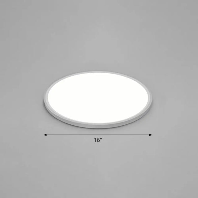 Led Ceiling Mount Fixture - Ultrathin & Simple Acrylic Flushmount Lighting In White / 16’