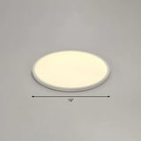 Led Ceiling Mount Fixture - Ultrathin & Simple Acrylic Flushmount Lighting In White / 16’ Warm