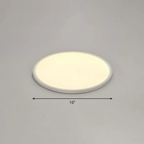 Led Ceiling Mount Fixture - Ultrathin & Simple Acrylic Flushmount Lighting In White / 16’ Warm