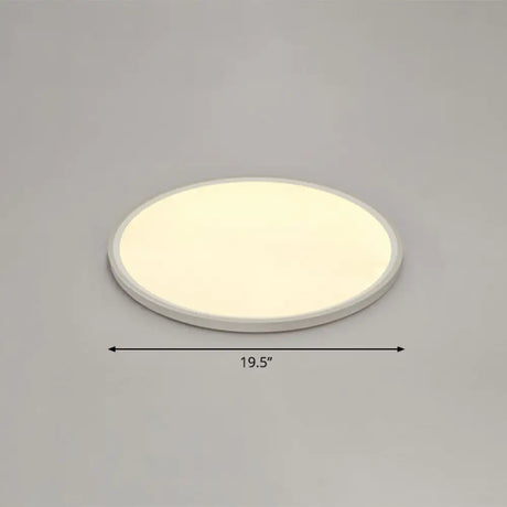 Led Ceiling Mount Fixture - Ultrathin & Simple Acrylic Flushmount Lighting In White / 19.5’ Warm