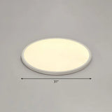 Led Ceiling Mount Fixture - Ultrathin & Simple Acrylic Flushmount Lighting In White / 31’ Warm